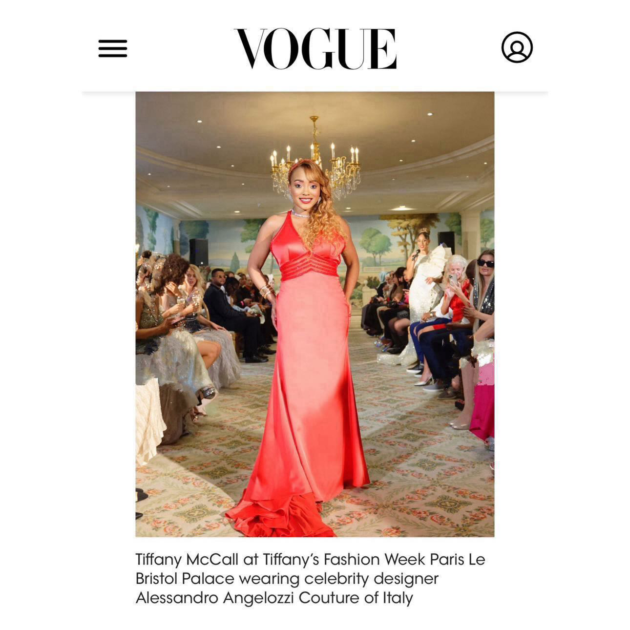 Vogue — Tiffany McCall — Le Bristol Palace, Paris